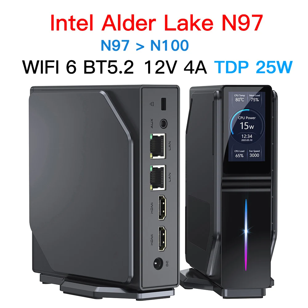 SZBOX S1 Alder Lake N97 MINI PC Up to 3.6Ghz DDR4 3200Mhz 16GB 512GB SSD Win11 WIFI6 BT5.2 MINI PC Gamer Computer VS N100