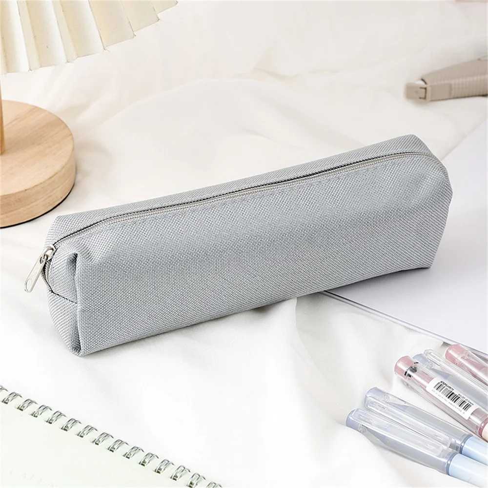 Simple Portable Pencil Case Oxford Cloth Pencil Bag For Students Back To School Storage Stationery Supply Pencil Pouch