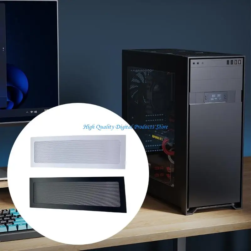 

U2JE High Efficiency PVC Dust Guard 12x24cm Computer Chassis Panel Cover Corrosion Resistant Airflows Meshes Design