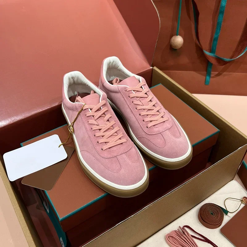 أحذية تدريب LP جديدة لعام 2025، أحذية رياضية بيضاء كاجوال أنيقة برباط من الجلد الطبيعي، نمط رياضي