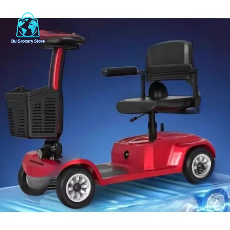 For Elderly Foldable Electric 4 Wheel Mobility Scooter 180W Motor 10AH range of 15 kilometers