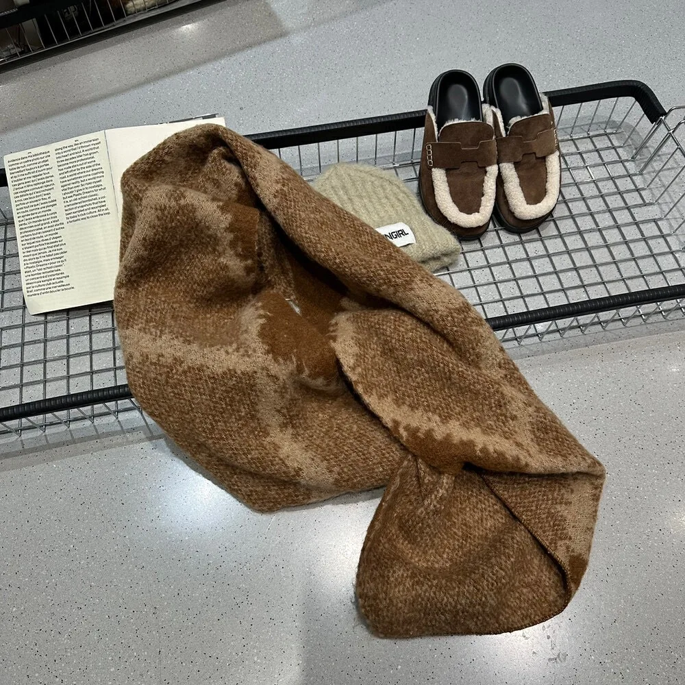 

Новая мода, роскошный дизайнерский шарф, зима-осень, градиент, имитация кашемира, глушитель, женский длинный толстый, мягкий, теплый женский накидка Wh235