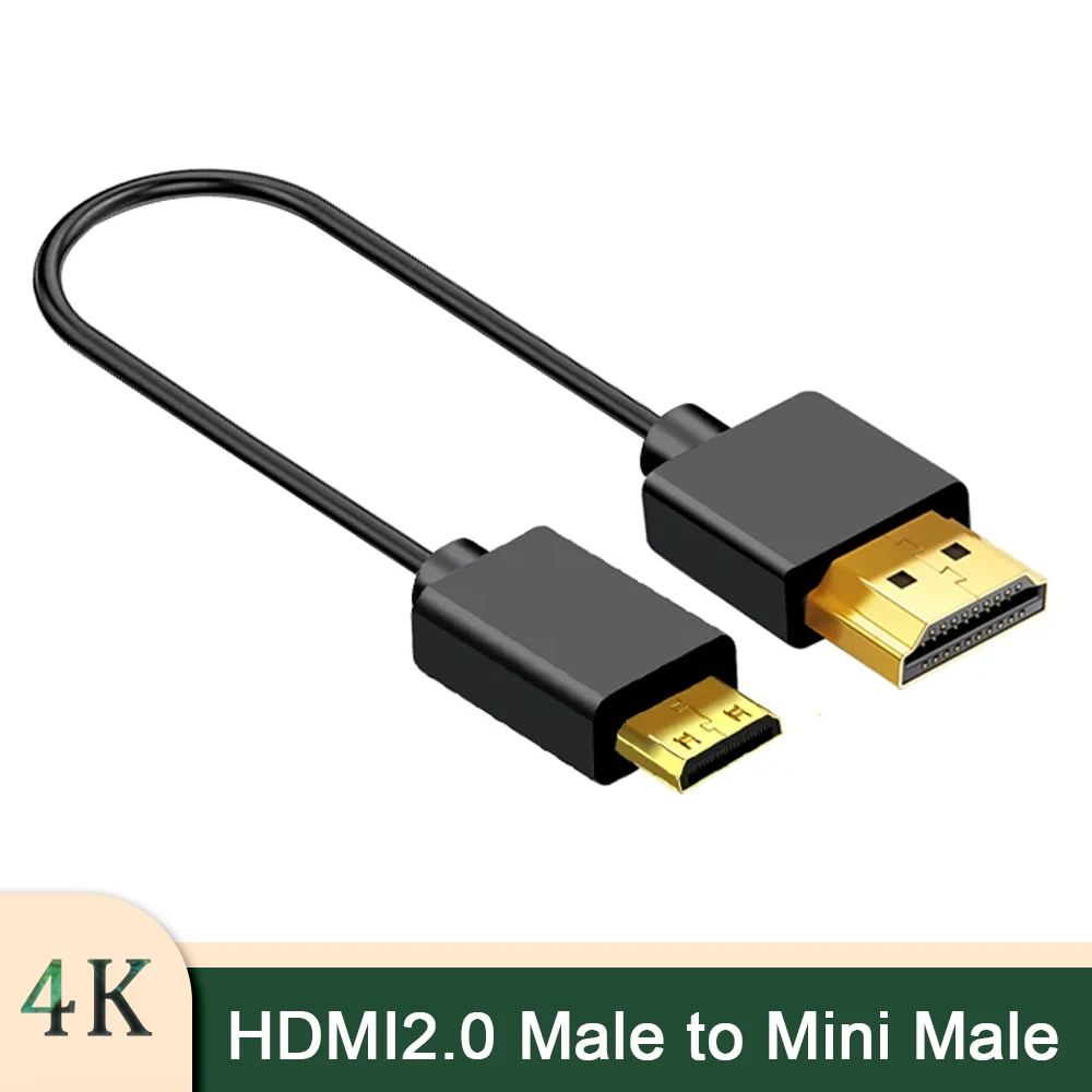 HDMI2.0 Version 4K Extremely Thin Soft Cable Mini Hdmi Cable Ultra Thin 4K 60hz HD Cable Micro Large To Small PS5 High Speed