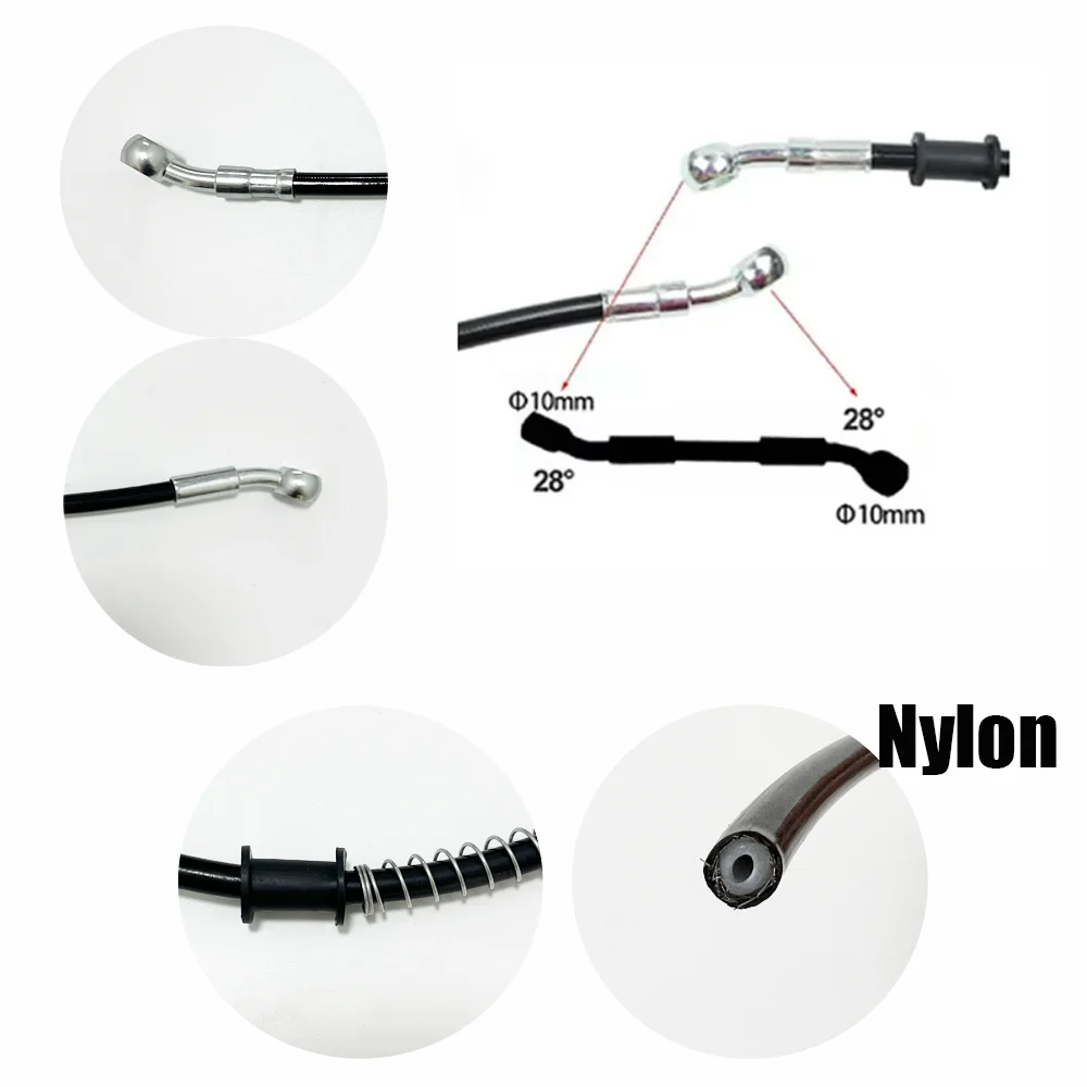 Motorcycle Hydraulic Brake Hose Nylon10~500cm Material Line Cable for Motorcycle Universal Racing Bike Brake ATV Clutch Oil Pipe