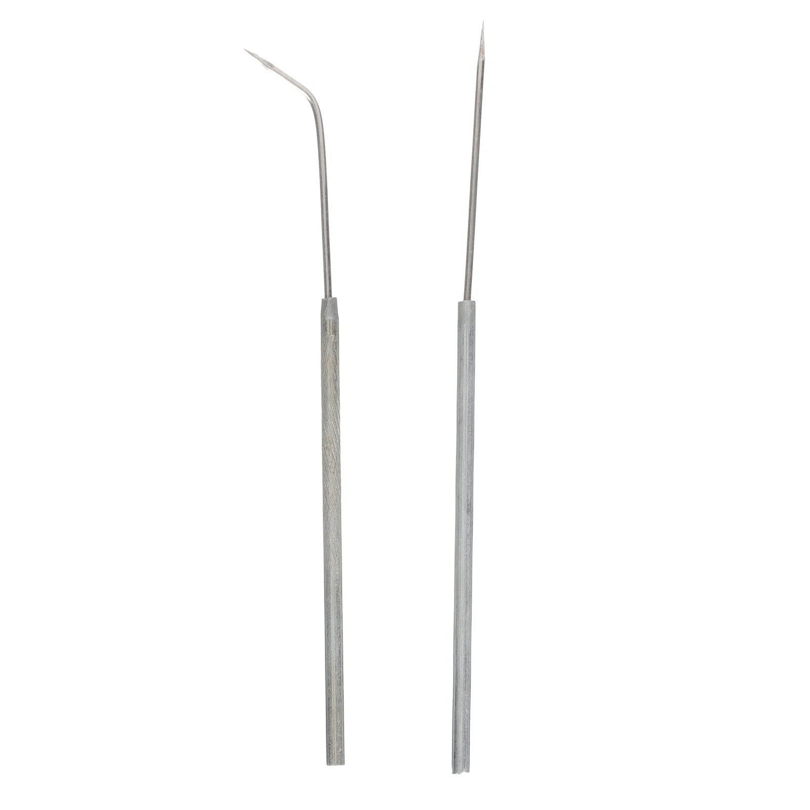 2 Pcs Stainless Steel Shaped Needle Inoculating for Biology Metal Tool Dissecting Bio-Experiment Precision