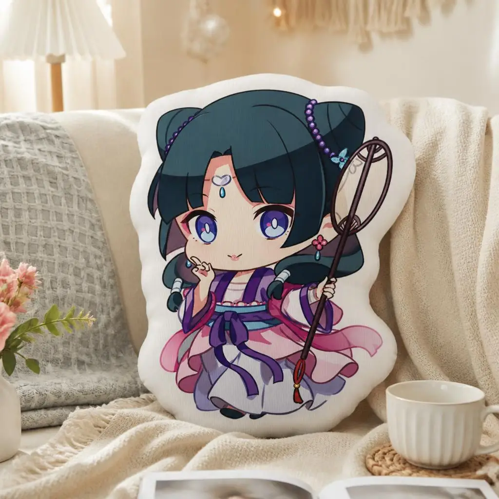 The Apothecary Diaries Maomao Chibi Plush Pillow Anime Character Cushion Stuffed Throw Pillow Sofa Home Decor Gift for Fans
