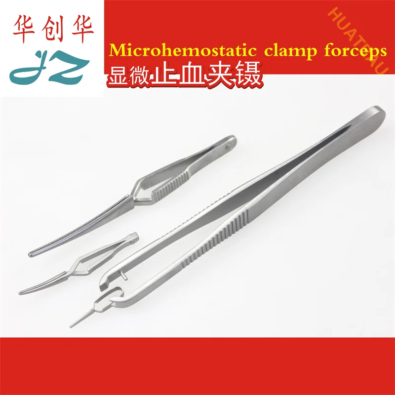 

JZ Golden Bell Medical Micro Hemostatic Tweezers Hemostatic Clamp Holder Pick up Tweezers Grasping Pliers Microsurgical Instrume