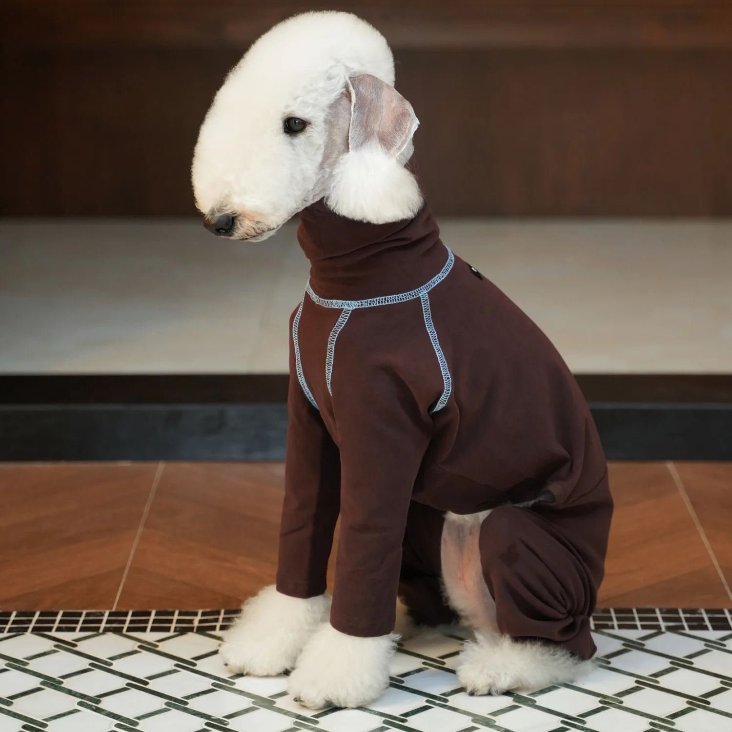 

Мягкая хлопковая кофейная майка для Bellington, весеннее пальто на 4 ножках для маленького борзыка, оранжевая пижама с высоким воротником для средних собак