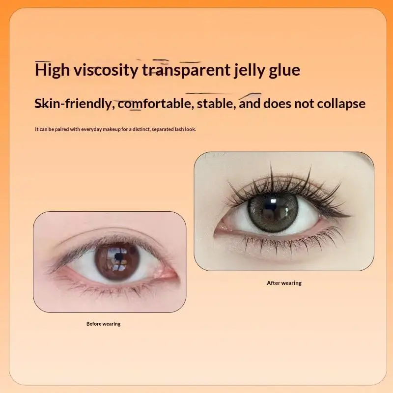 Fishtail Princess Glue Free False Eyelashes 1 Set Large Capacity Simple Application Reusable Lashes for Girls Night Out