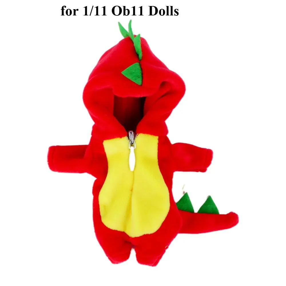 New Cartoon Animal Dinosaur Doll Clothes Cute DIY Handmade Doll Clothes Home Jumpsuit For 1/11 Ob11 Dolls/for 1/12 BJD Dolls