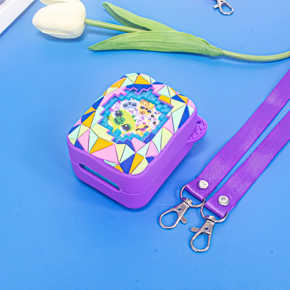 Siliconen hoes Beschermhoes Schokbestendige beschermende houder Huid Anti-drop met draagkoord voor Bitzee Magicals Interactive