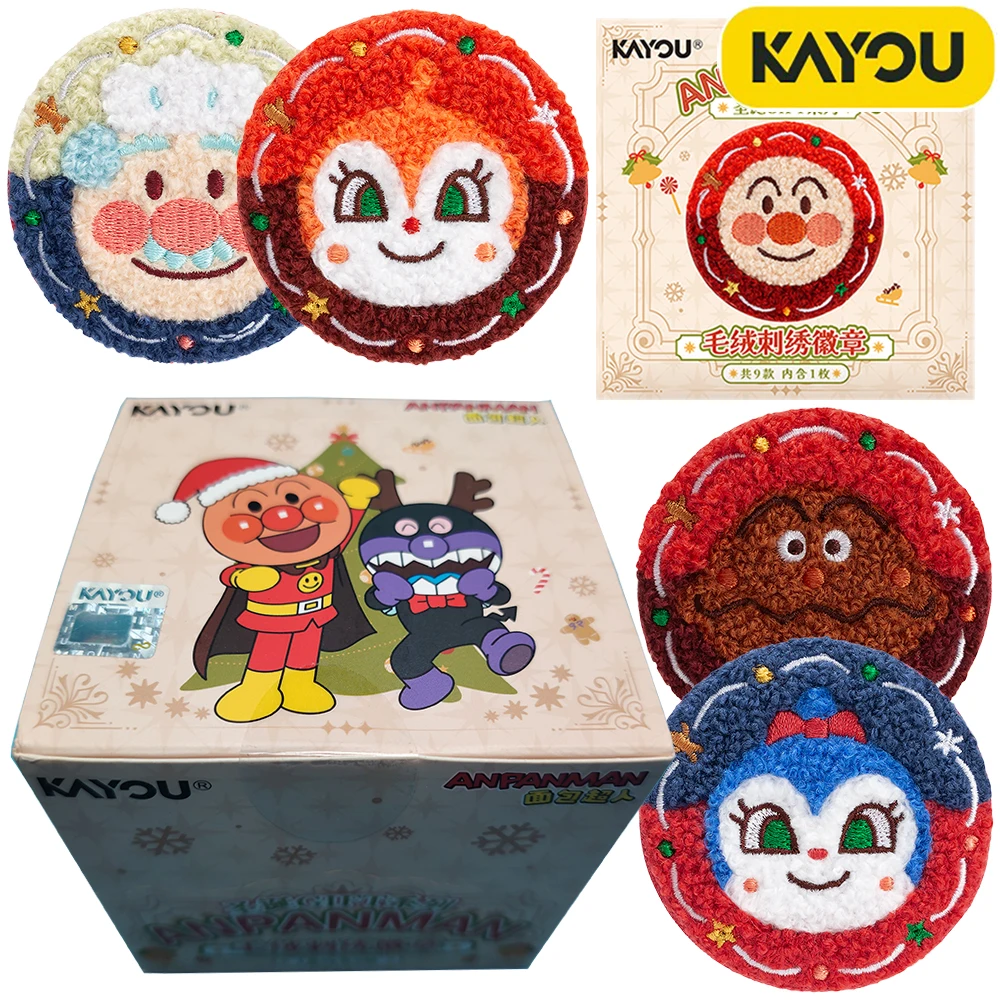 

Kayou натуральный Anpanman в рождественском стиле, креативный вышитый значок, забавная японская анимация, изысканная одежда, аксессуары для рюкзака