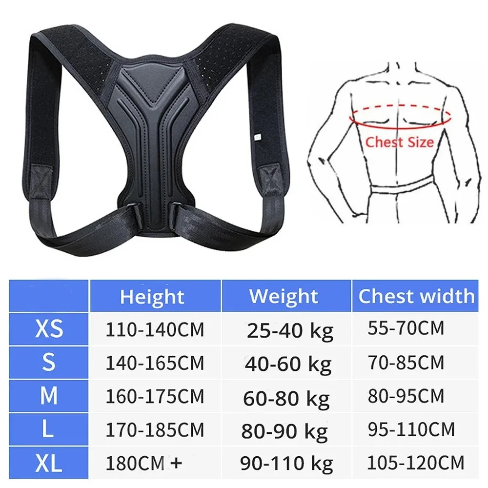 Adjustable Back Shoulder Posture Corrector Belt Clavicle Spine Support Reshape Your Body Home Office Sport Upper Back Neck Brace gallery 2