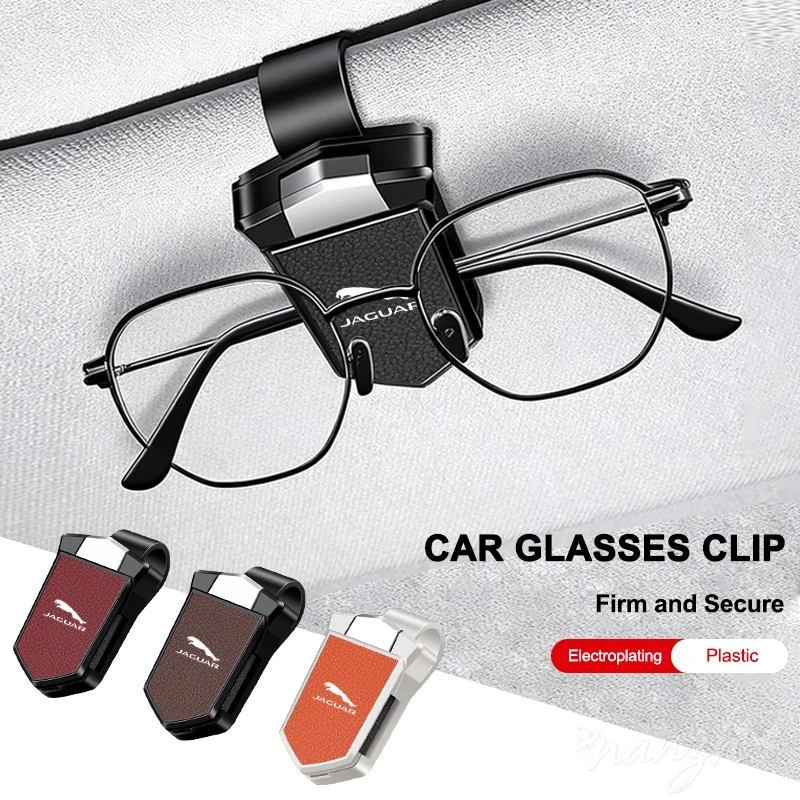 

Car Sun Visor Glasses Clip Sunglasses Holder Auto Accessories For Jaguar XK XF XJ XE XFR XJS XJL XEL XFL X-TYPE S-TYPE F-PACE