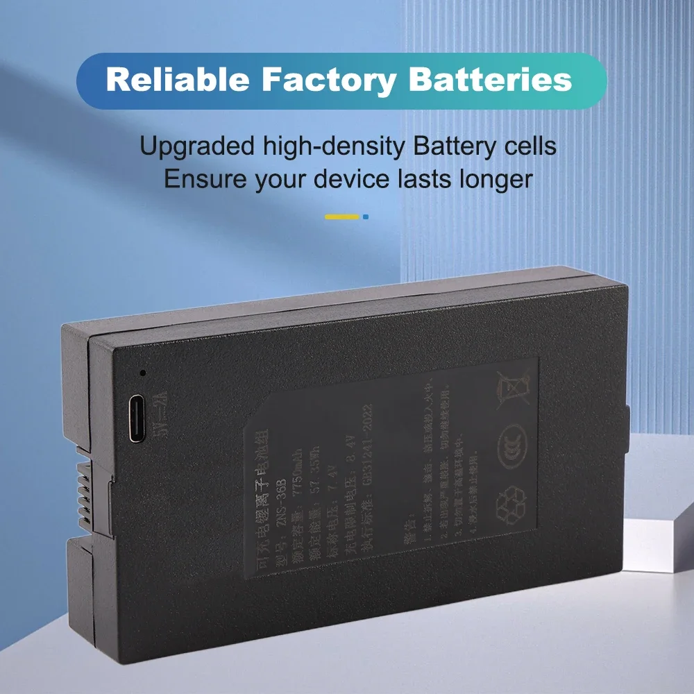 ETESBAY ZNS-36B 7500mAh Replacement Battery For Smart Door Lock 7.4V