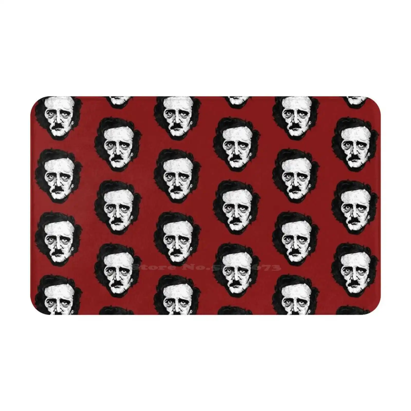 Edgar Allan Poe Comfortable Door Mat Rug Carpet Foot Pad Jake Smithies Edward Gorey Tim Burton Jakesmithies Madilloth