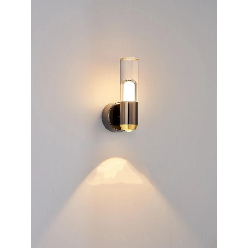 Nordic designer living room sofa background wall wall lamp simple bedroom bedside lamp
