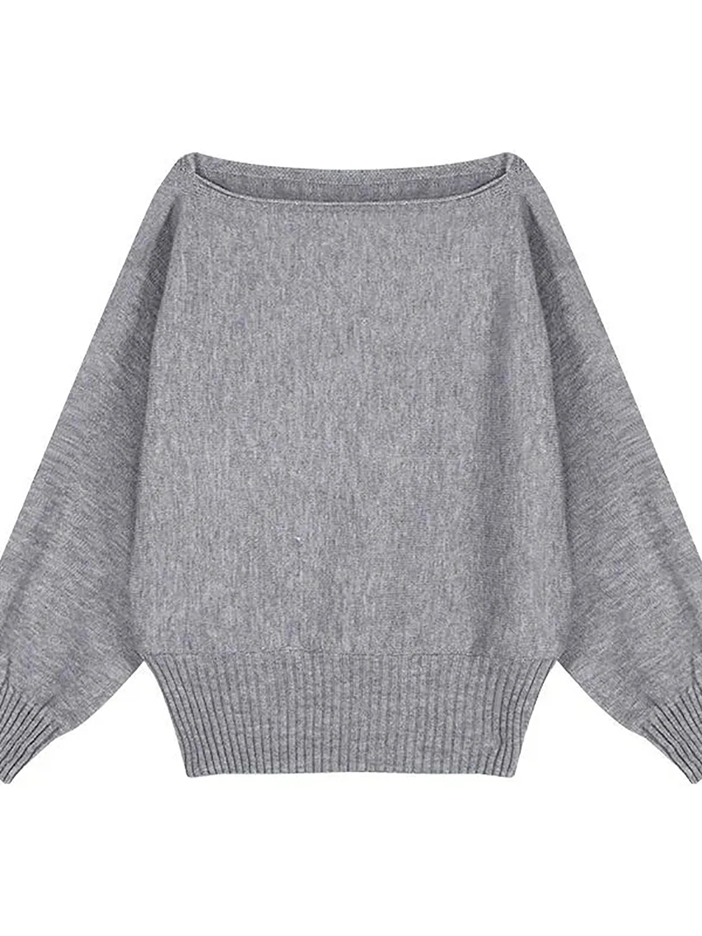 

Осенний новый повседневный вязаный женский топ на одно плечо, свитер с боковым плечом, свободный крой, длинный свеч...