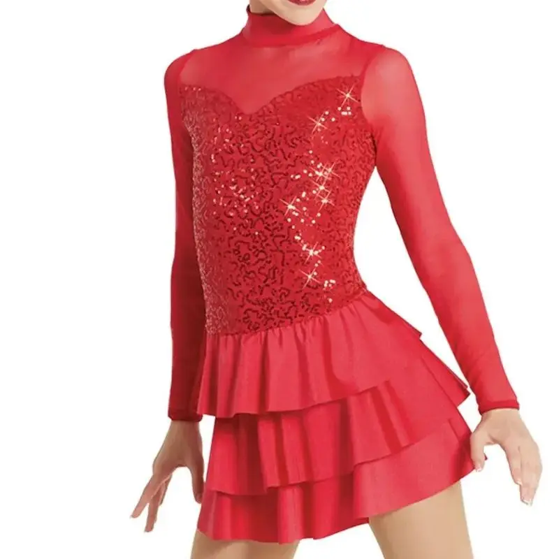 

Professional Jazz Dance Dress New Performance Costume Latin Dress Lodysuit Dancewear for Women