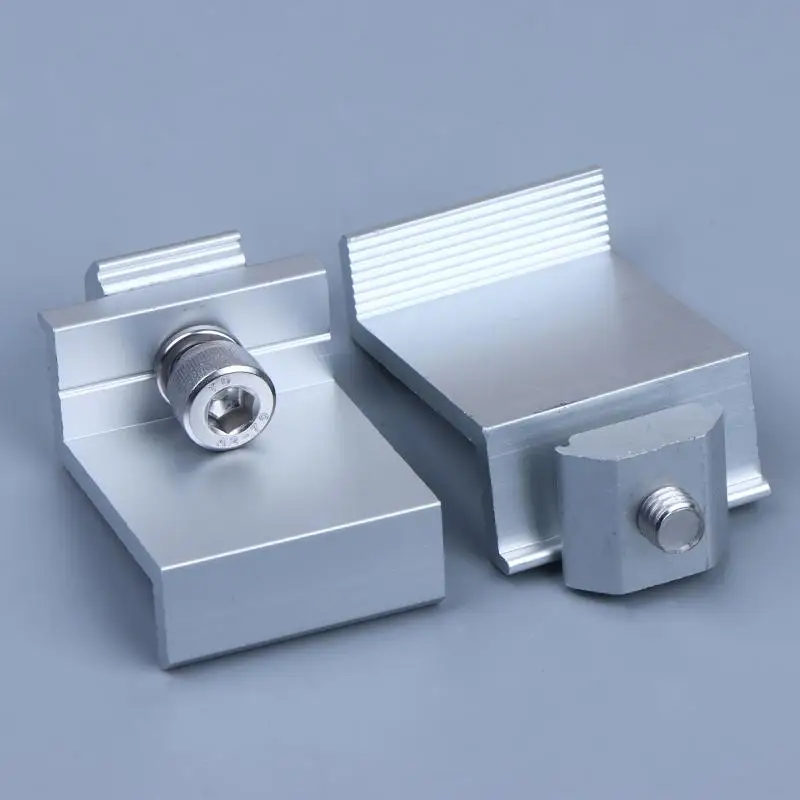 Solar Panel Adjustable Bracket Clamps PV Mounting Mid End Clamp 30 35 40 45mm For Fixing Solar Panel