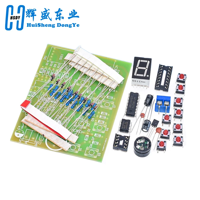 CD4511 Eight-way Digital Grabber Soldering Kit Set for Making Printed Circuit Boards for Skill Competition Practice