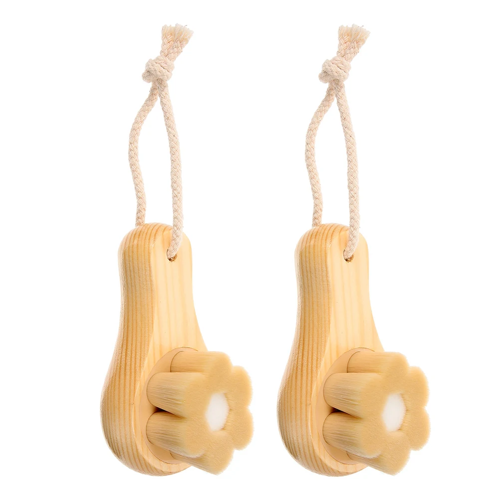 2 قطعة أداة تنظيف الوجه فرشاة تقشير لطيفة دليل جاف الوجه الغسيل زهر البرقوق شكل لإزالة الرؤوس السوداء والجلد