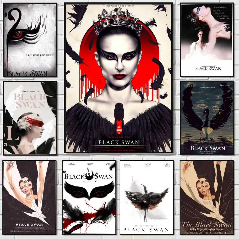 الفيلم الكلاسيكي البجعة السوداء اللوحة الخط قماش المشارك: تجعد الحرة للماء دائم جميع الفضاء جدار ديكور #1