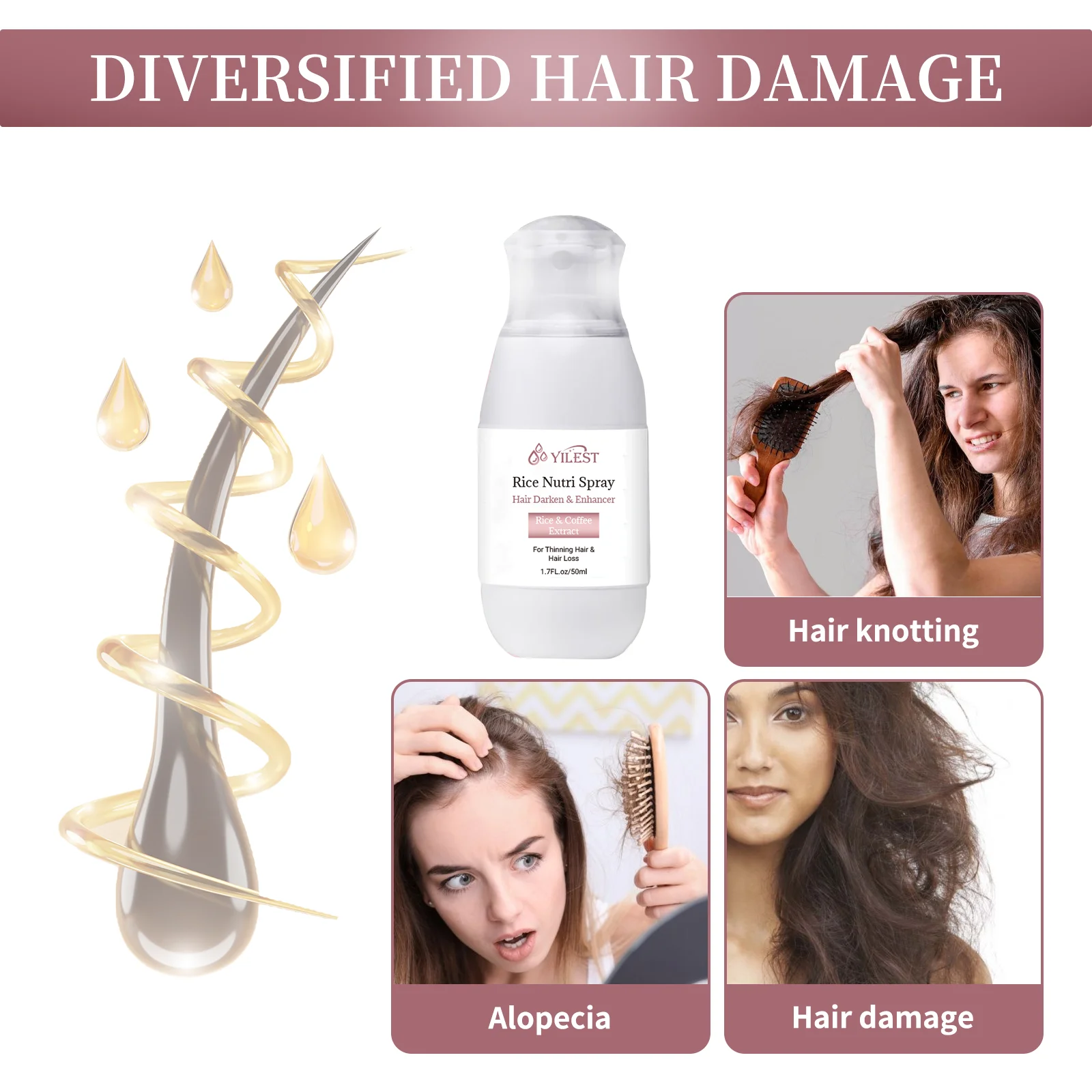 Rice Water Spray Hair Strength - đánh giá và giá Hair Care With Rice Water
