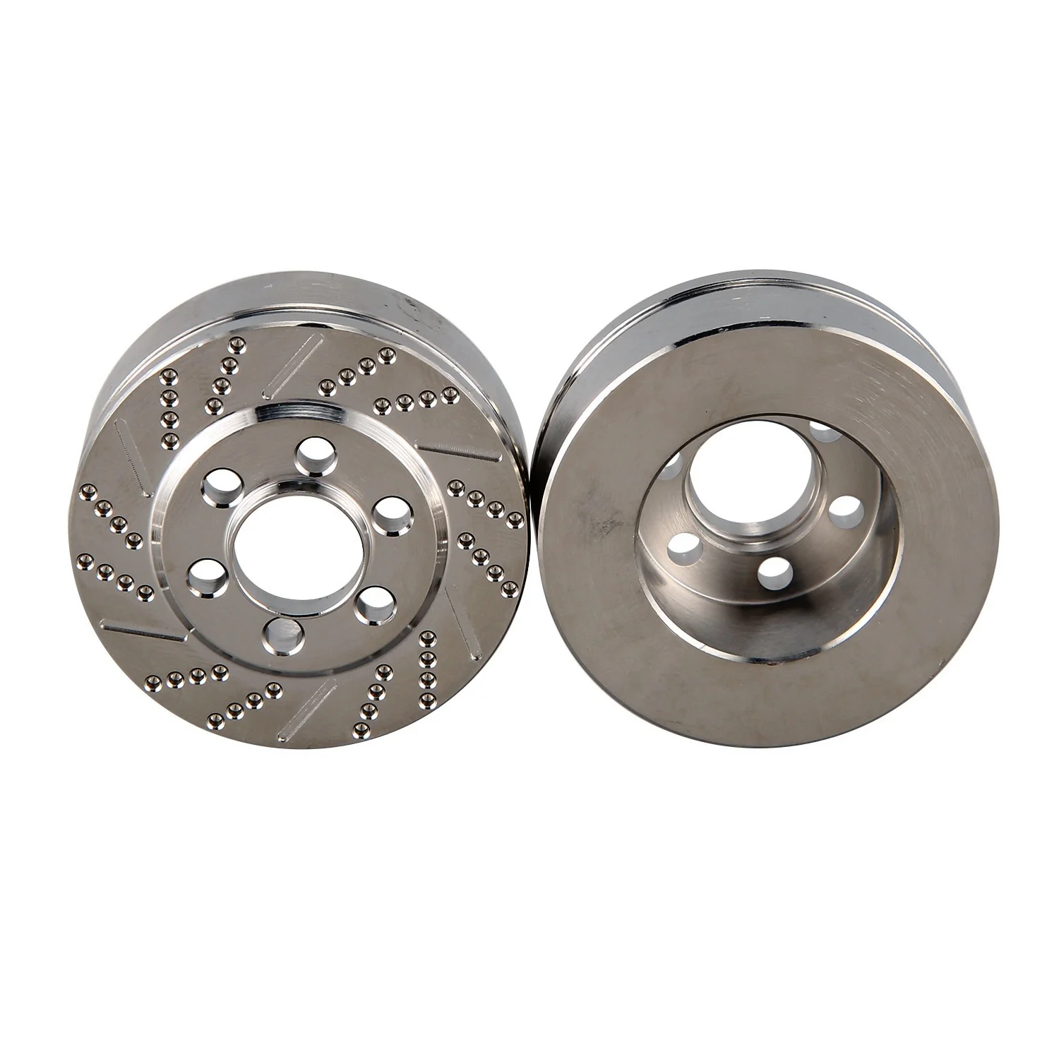 Stainless Steel Silver Brake Disc Weights for 2.2 Inch Wheel Traxxas TRX4 TRX6 Axial SCX10 AXI03007 1/10 RC Crawler,2P