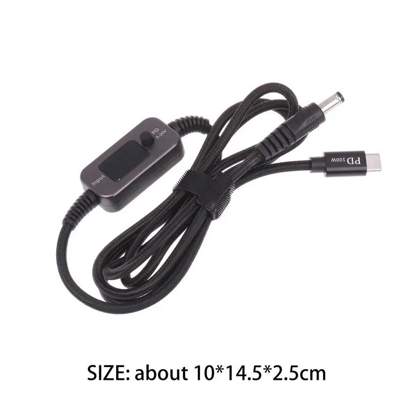 Ladegerät Konverter Adapter Deception Line Einstellbare Spannung TYPEC Revolving DC Optisches Modem Router Notebook Schnellladeleitung