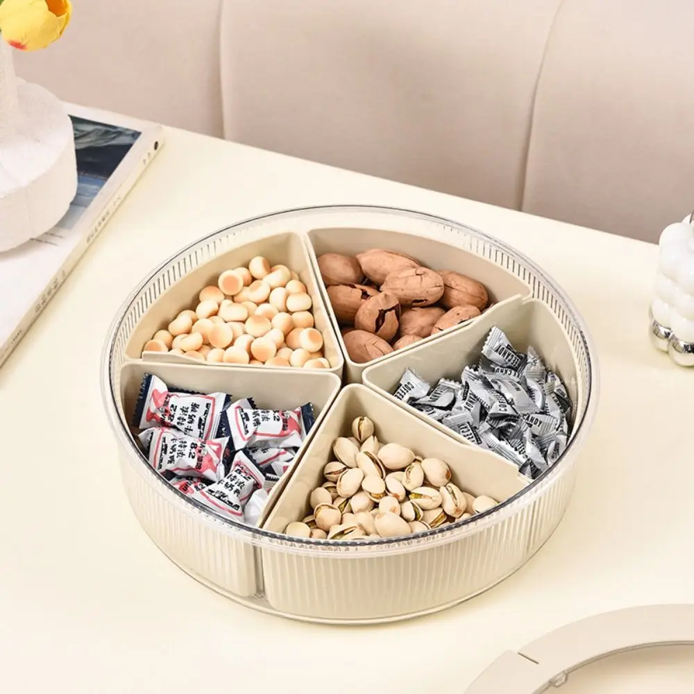 Plastic Divided Serving Tray Sealed Large Capacity Food Storage Containers Removable with Lid Refrigerator Fresh-Keeping Box