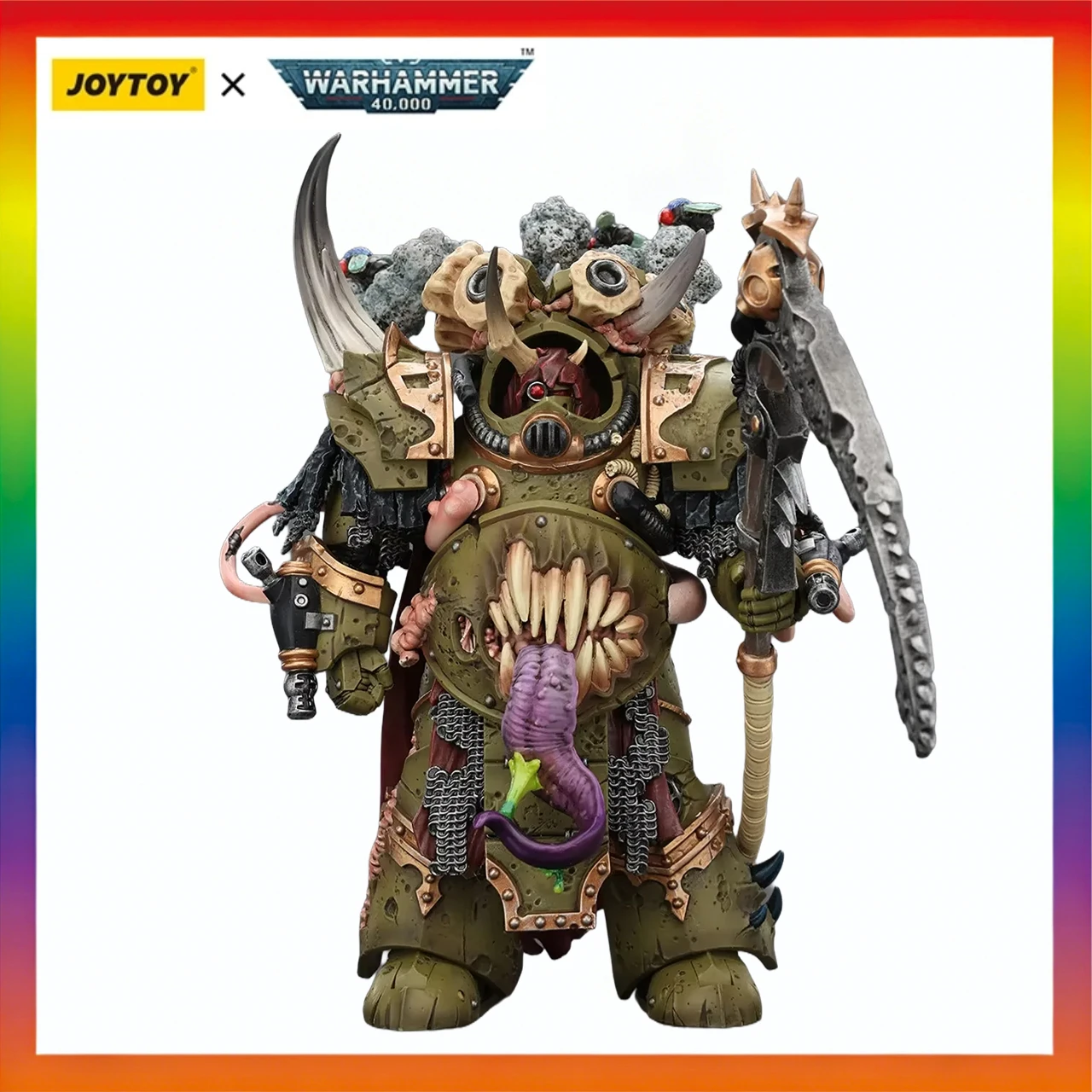 

Оригинальная фигурка JOYTOY Warhammer 40K Death Guard Deathshroud Terminator Champion с перчатками Manreaper и Plaguespurter, масштаб 1/18
