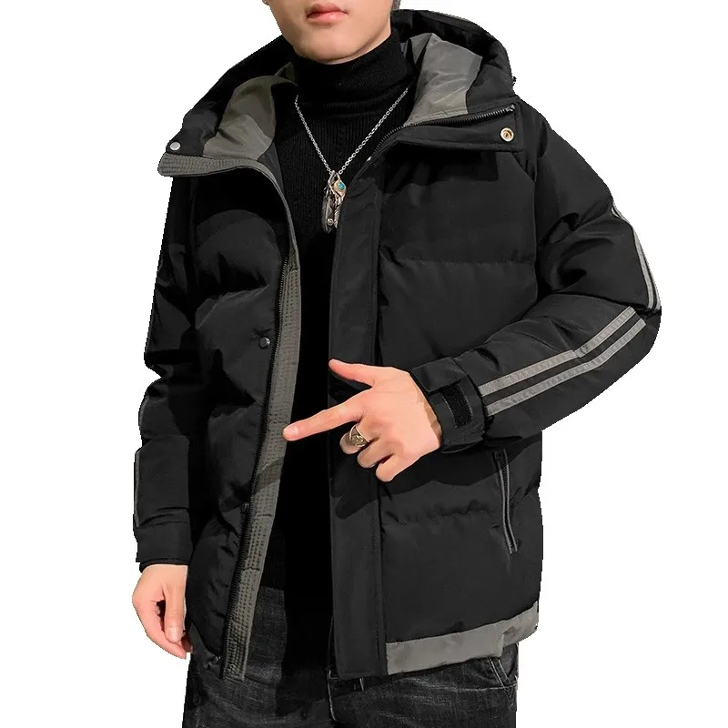 

Men's down Jaet Thiened Warm Cotton Coat ort Sle Hooded White Du down Outerwear Faionable Winter Clothes
