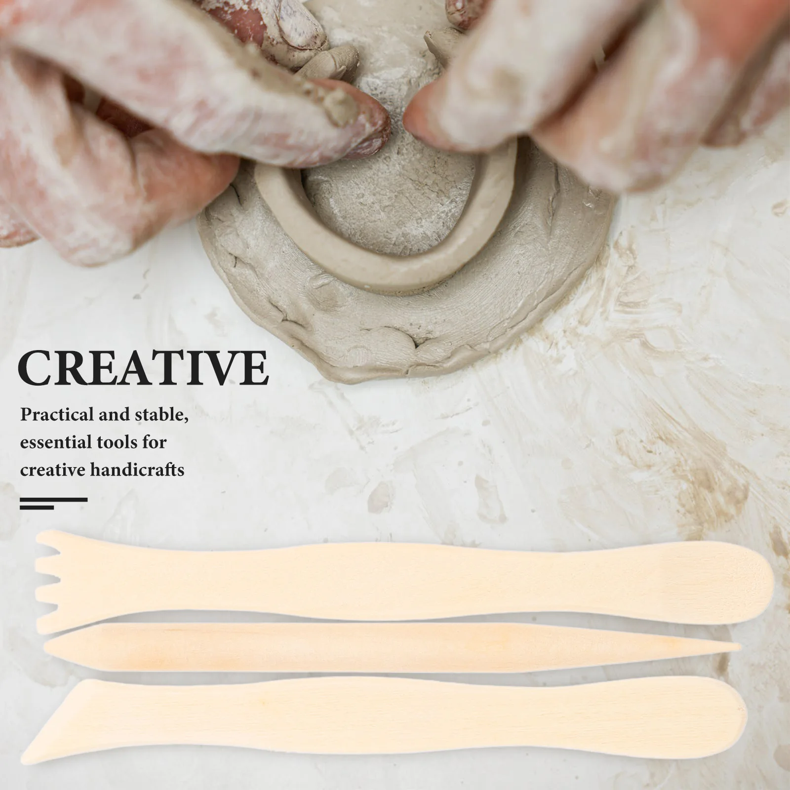 

5Pcs Essential Safe Sturdy Clay Sculpting Tool Set for Intricate Details Patterns in Creative Projects Clay Carving Tool