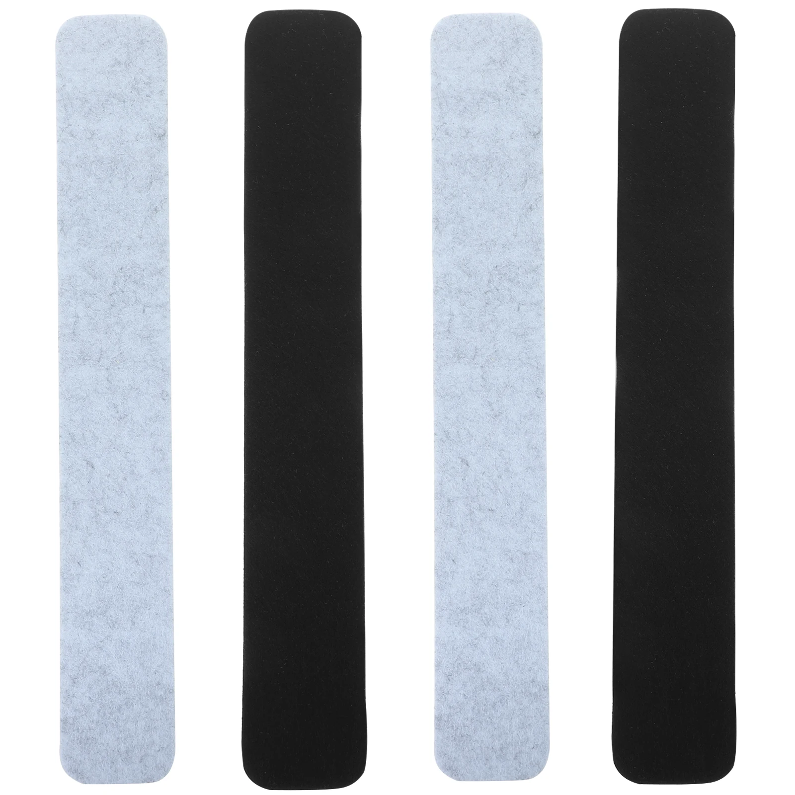 

4 Pcs Felt Bulletin Boards Memo Strips Wall Noticeboards Self Adhesive Study Boards Black Grey Home Office Pin Board Practical