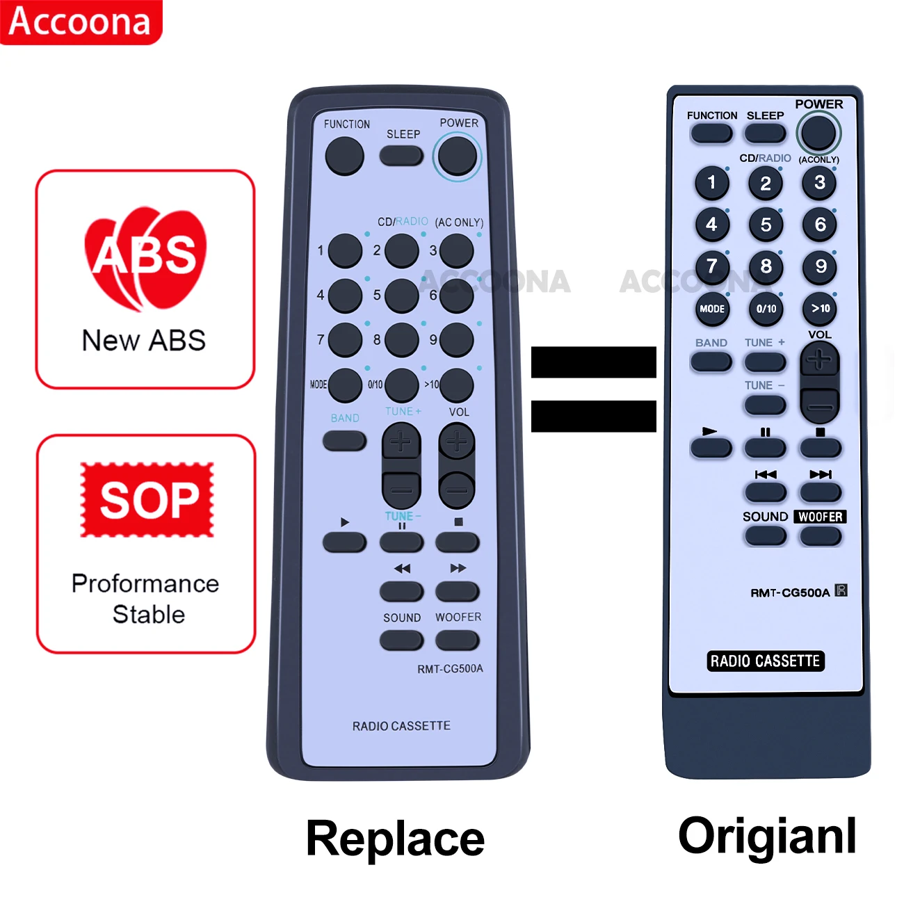 Remote Control For Sony RMT-CG880A RMT-CG500A RMT-CG50A RMT-CRS60A CFD-RG880CP CFD-G50 CDF-G35 Xplod CD Radio Cassette Recorder