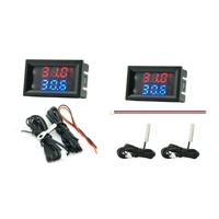 High Accuracy Thermometer -50℃-120℃ Digital Thermometer Gauge 4-28V with 100cm Metal Probe for Car Room Indoor