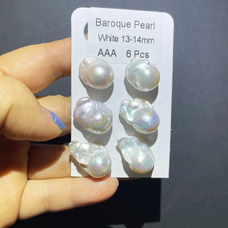 

Free Shipping 3A Natural Baroque Pearl White Purple Pink Loose Beads Factory Wholesale Price Jewelry Making DIY