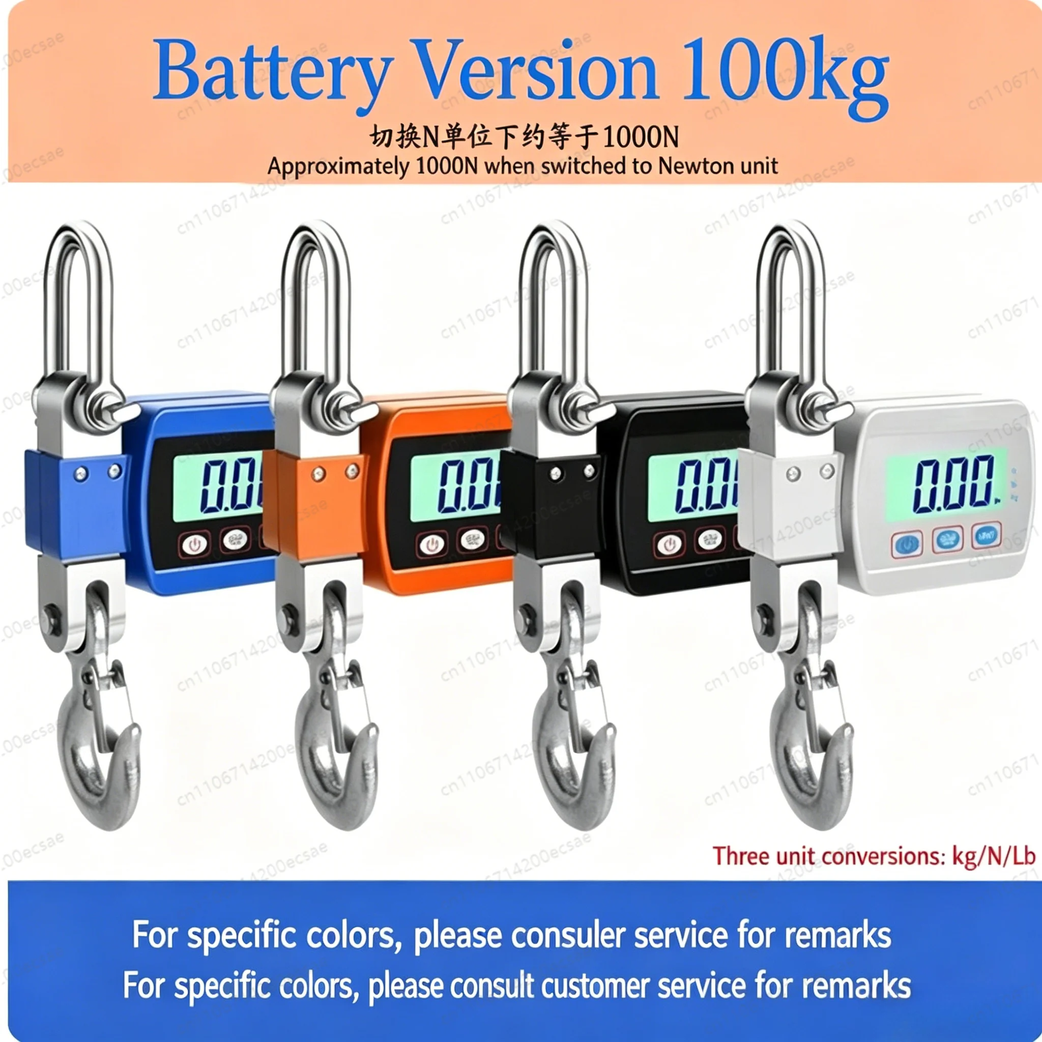 1pc Digital Push Pull Force Gauge 60kg 100kg 300/500N 1/2/3 Ton Dynamometer Test Instrument