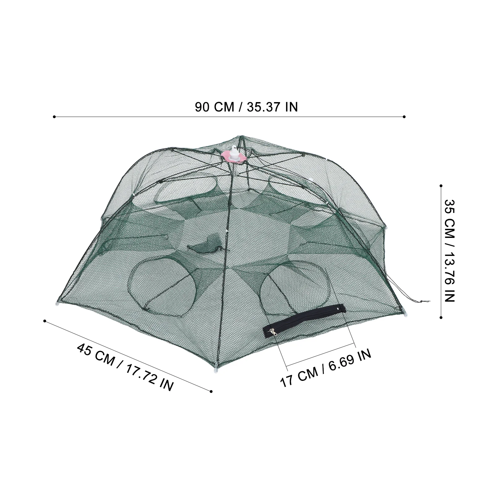 المحمولة طوي الصيد صافي ستة مدخل مظلة شكل للأسماك أسماك جراد البحر الروبيان كراب جراد البحر دعم الصلب القوي