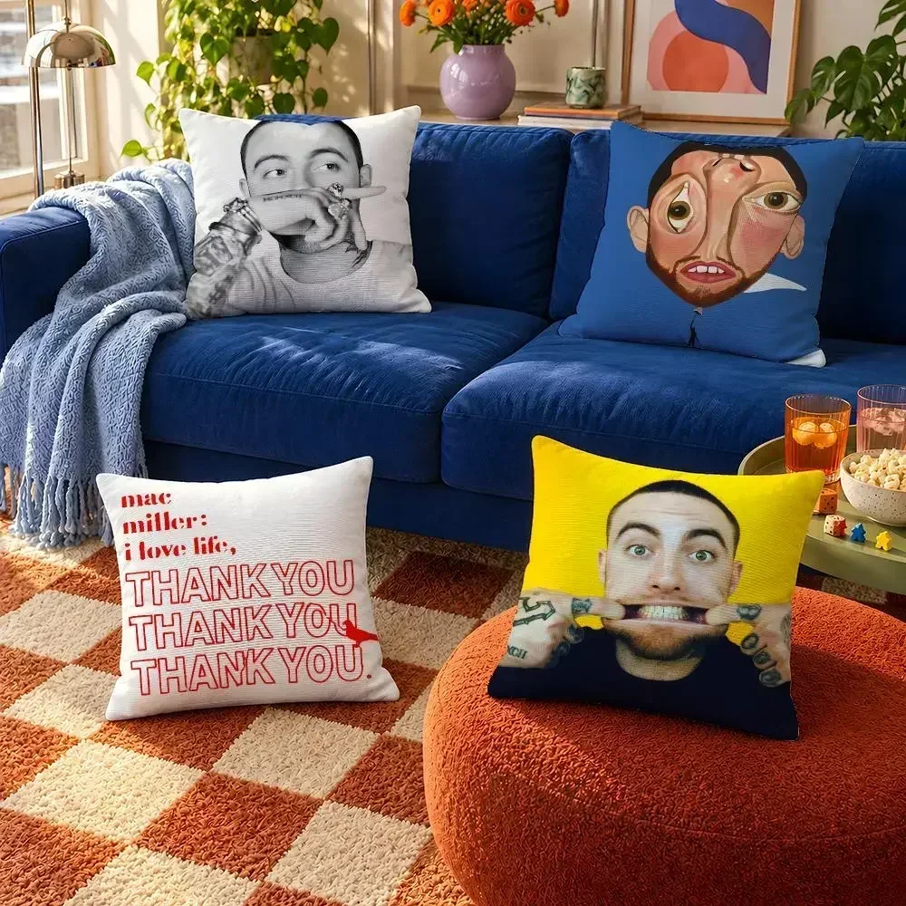 Singer Mac Miller Most Dope Macheads Cushion Cover Throw Pillow Soft Short Plush Cozy Colorfast For Sofa Bedroom Home Decor