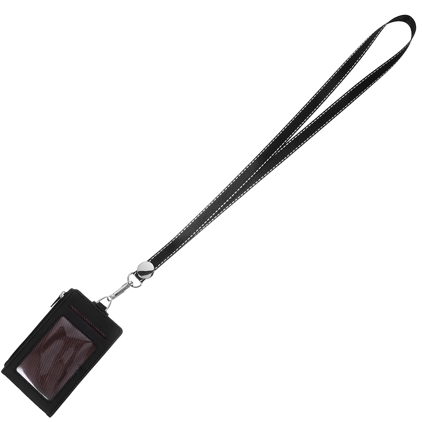 

ID Card Holder Black Lanyard Student Teacher Badge Keeper Documents Case Credit Card Protector School Cards Name Tag Holder