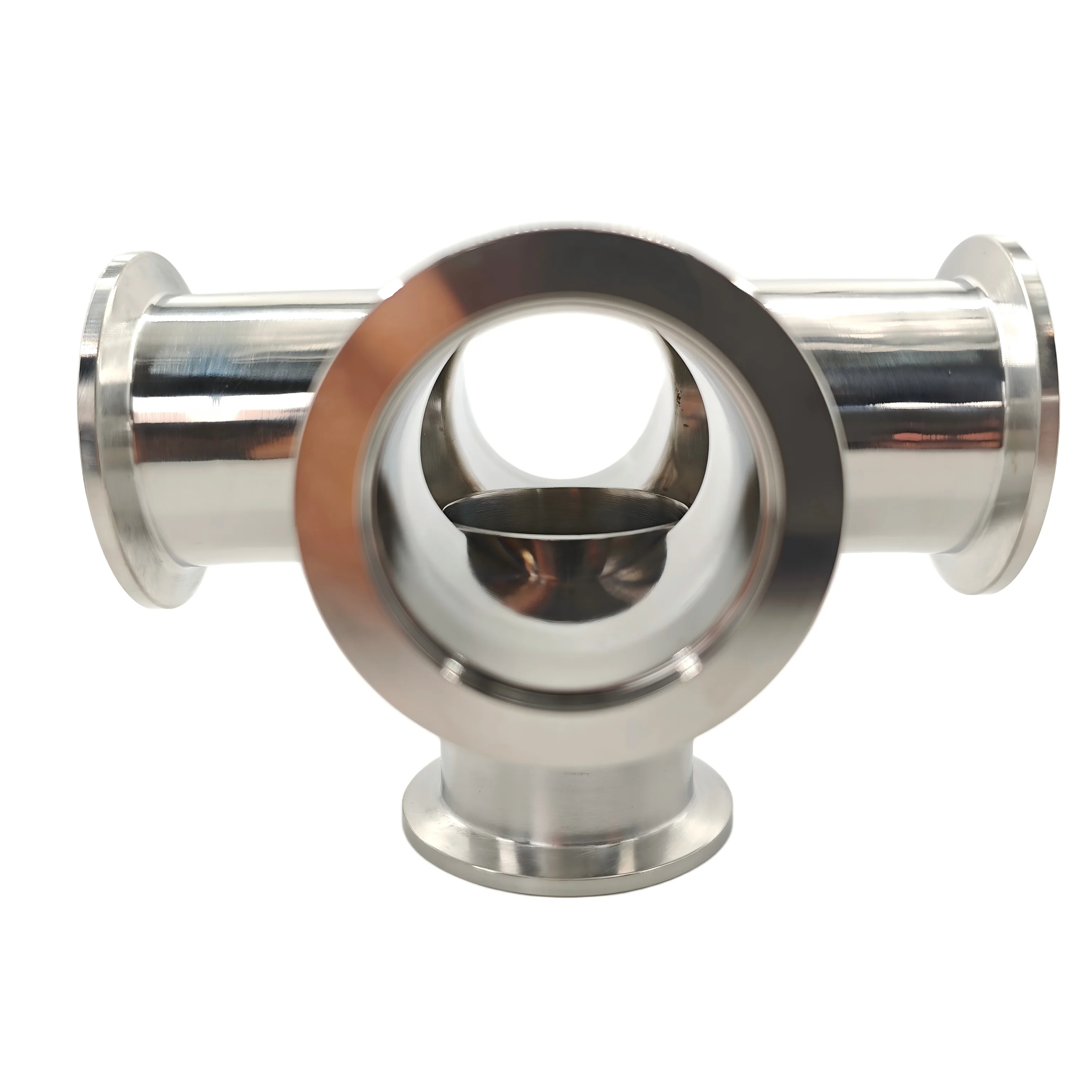 ISO-KF vacuum five-way connector, 304 stainless steel equal-diameter five-way KF16 KF25 KF40 KF50 accessories (NW)