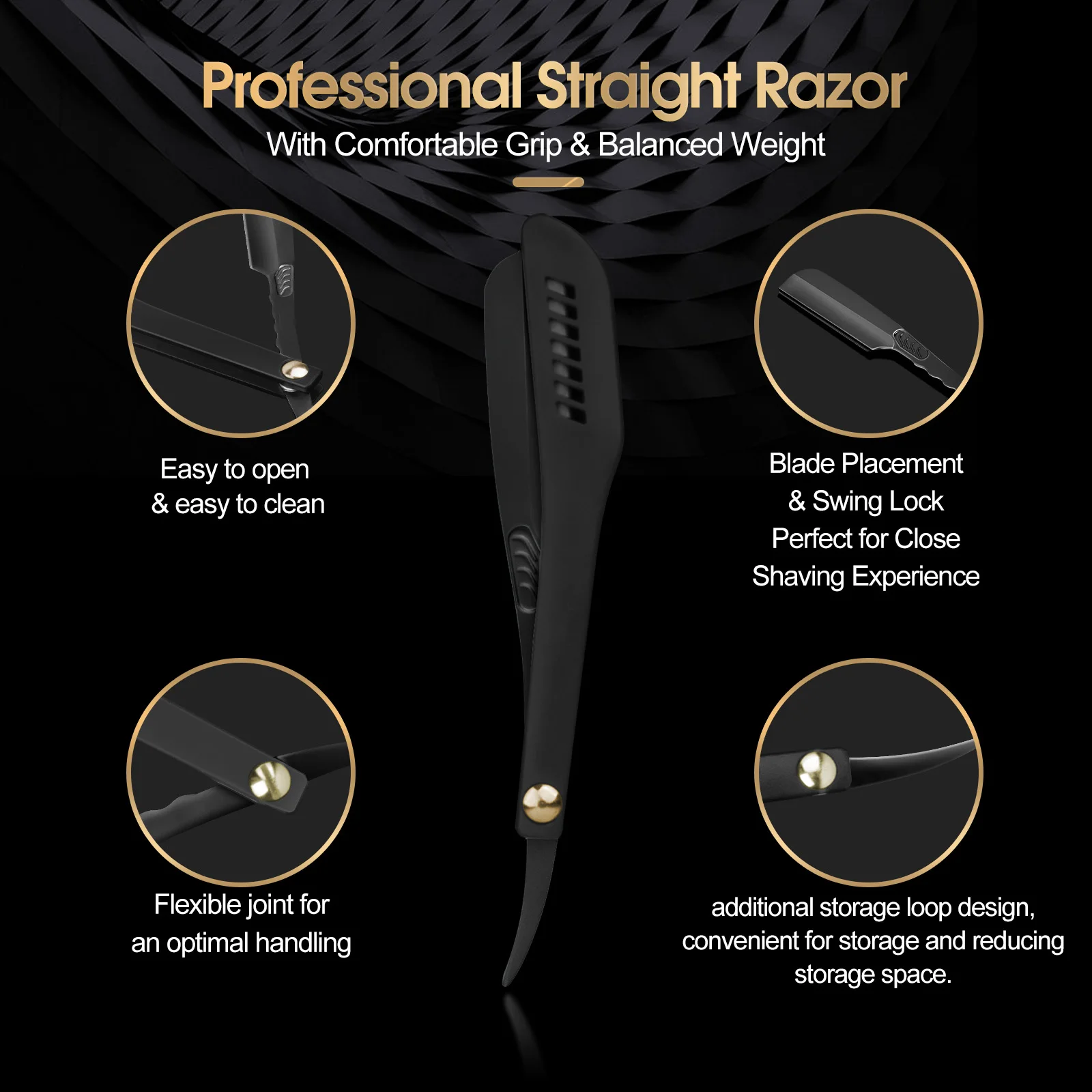 New Type Barber Folding Shaving Razor Stainless Steel Manual Hair Removal Shaver Razors Acrylic Men Beard Shaving Knife Holder