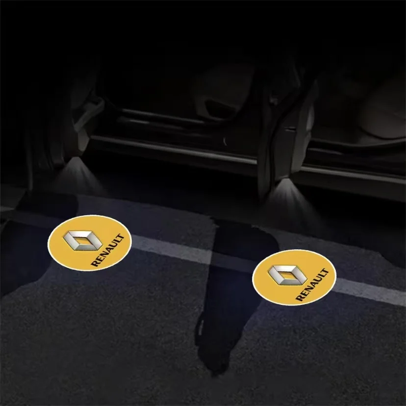 

2pc LED Car Door Universal Projector High-Definition Welcome Light For Renault Megane Kadjar QM6 Clio Koleos Espace Captur ZOE