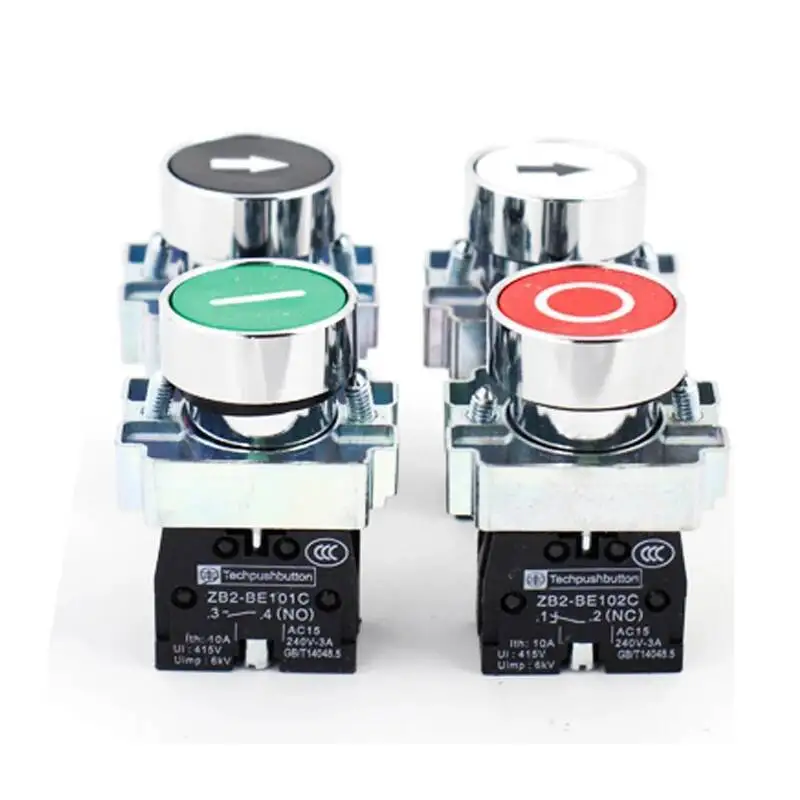 22 مللي متر مفتاح إيقاف الطوارئ الروتاري XB2 الفطر رئيس مفتاح بـزر دفع لحظة إعادة تعيين Smybol عادة مفتوحة مغلقة NO NC
