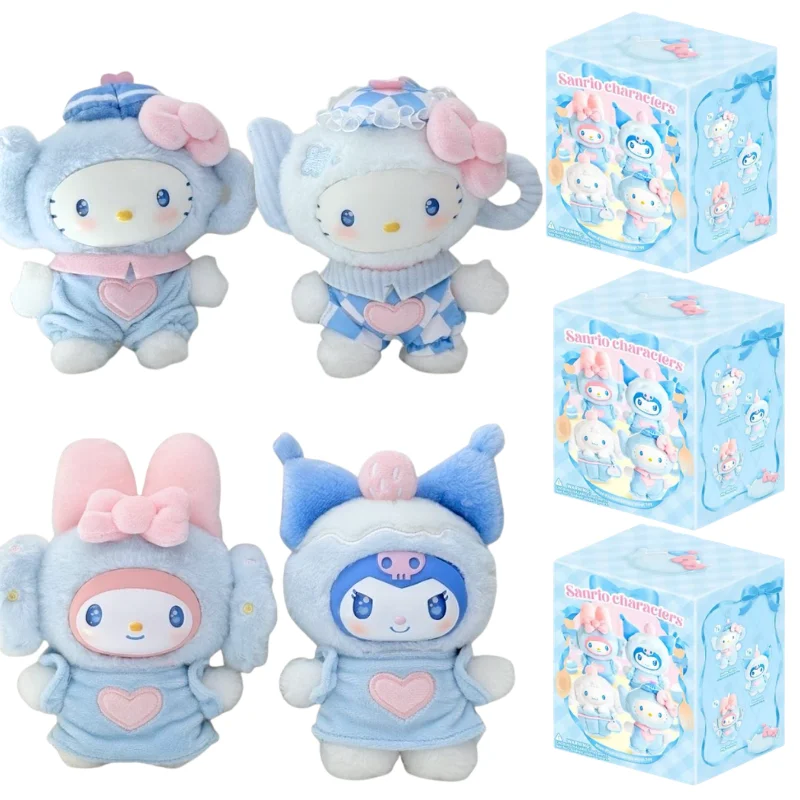 

@HOT Sanrio Blue Flutter Series Blind Box, Cartoon Characters Hello Kitty & Kuromi, Vinyl Plush Toy Bag Pendant, Birthday Gift