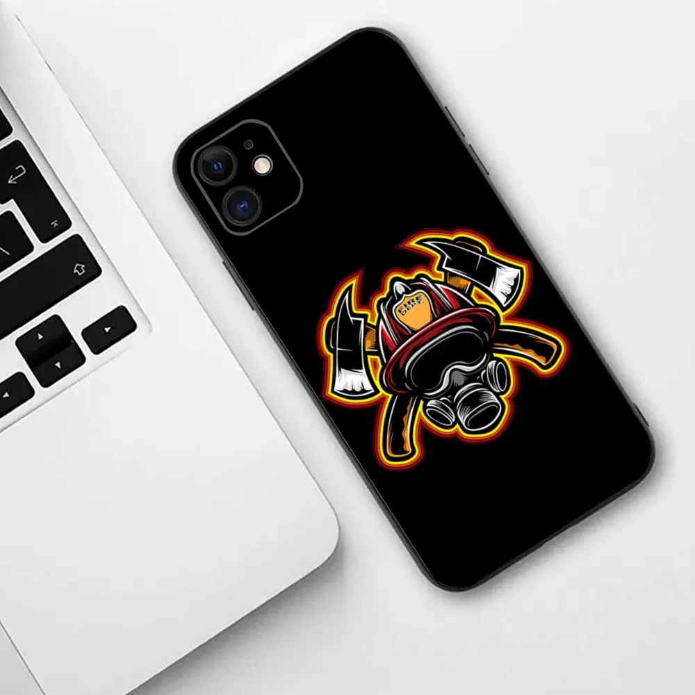 Firefighter Heroes Fireman Phone Case For iPhone 16,15,14,13,12,11,Plus,Pro Max,XS,X,XR,SE,Mini,8,7 Soft Silicone Cover