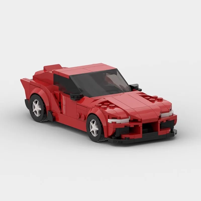 MOC  GR ed Speed Champions Red Sports Cars Techniced Building Blocks Bricks Set Kids Toys Gifts For Boys & Girls