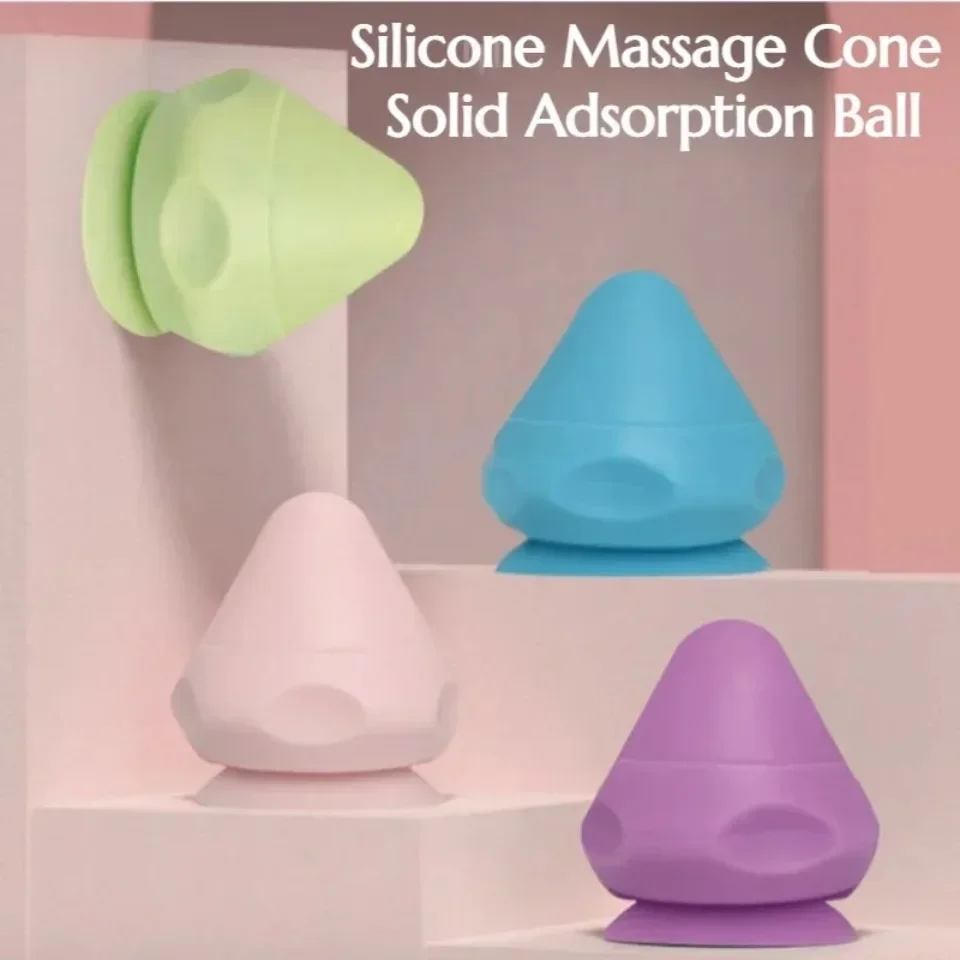 Silicone Massage Cone Solid Adsorption Ball Psoas Thoracic Spine Back Scapula Foot Yoga Muscle Release Massage Apparatu Neck